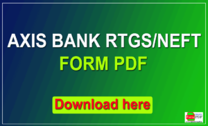 Axis Bank RTGS form pdf