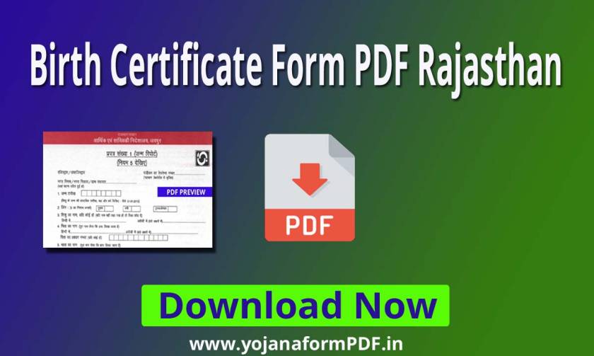 Birth Certificate Form PDF Rajasthan